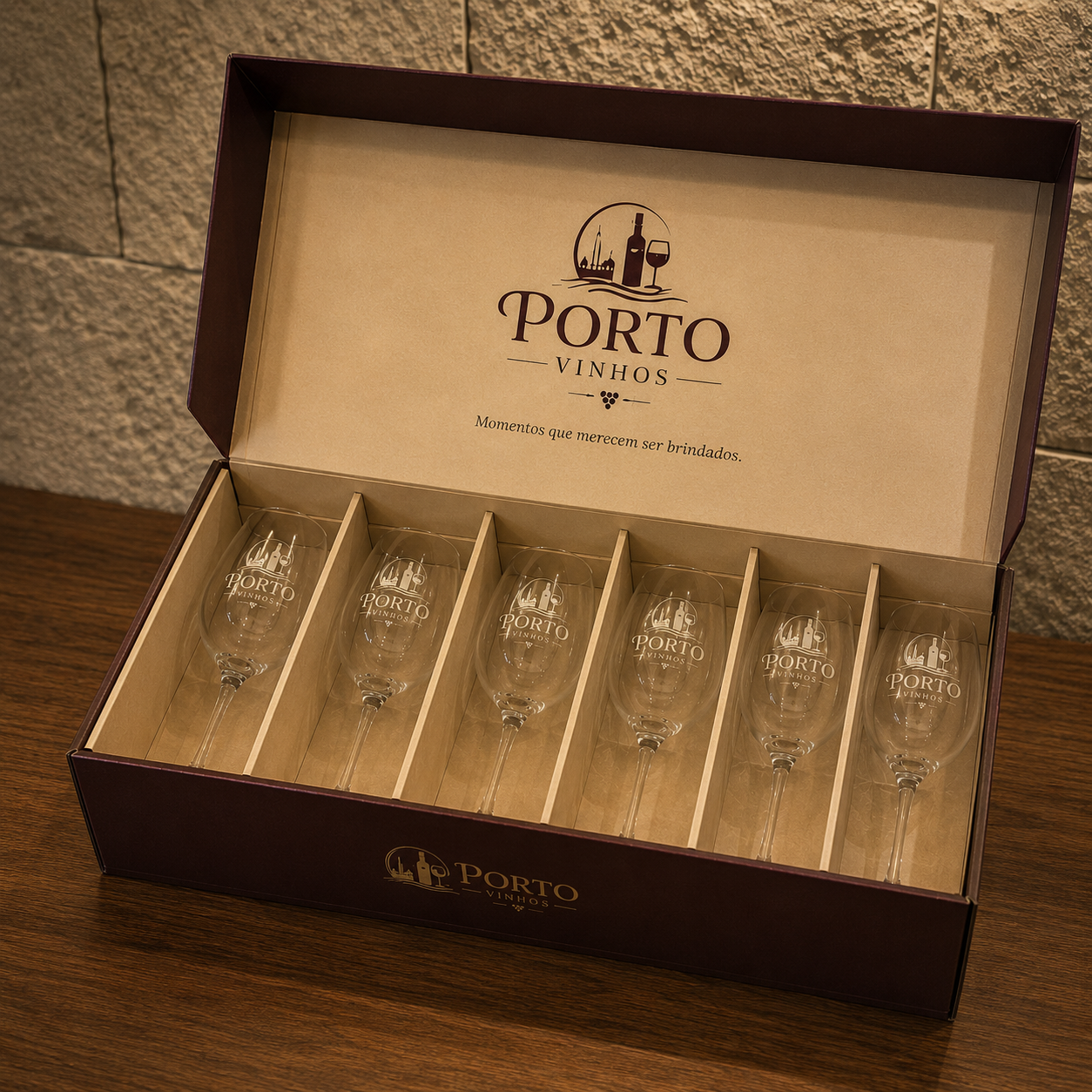 Caixa 6 Taças — Porto Vinhos